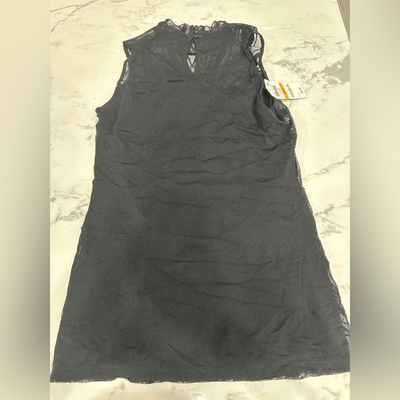 INC International Concepts Black Sleeveless lace top NWT size small - Picture 3 of 3